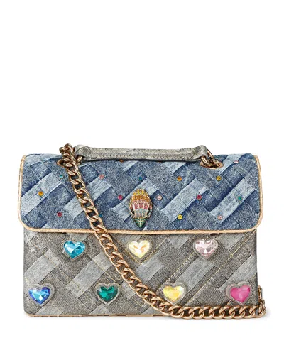 Kurt Geiger Kensington Crystal Hearts Bag In Multi