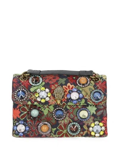 Kurt Geiger Kensington Crystal-embellished Floral Shoulder Bag In Multi