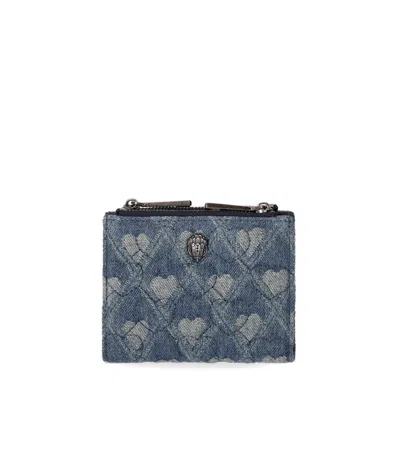Kurt Geiger Kensington Denim Small Blauw Wallet In Blue
