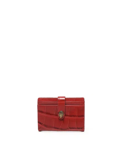 Kurt Geiger Kensington Drench Card Holder In Red