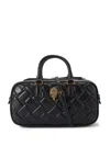Kurt Geiger Kensington Quilted Leather Top Handle Bag In Black