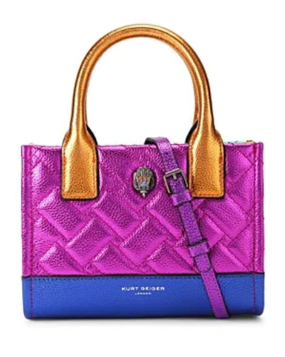 Kurt Geiger Kensington Extra Small Square Tote In Purple