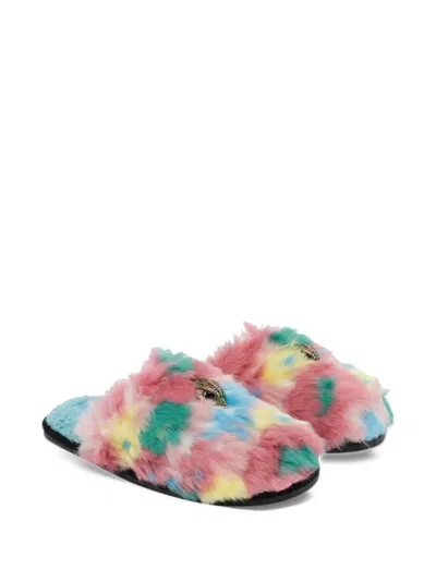 Kurt Geiger Kensington Faux-fur Slippers In Multi