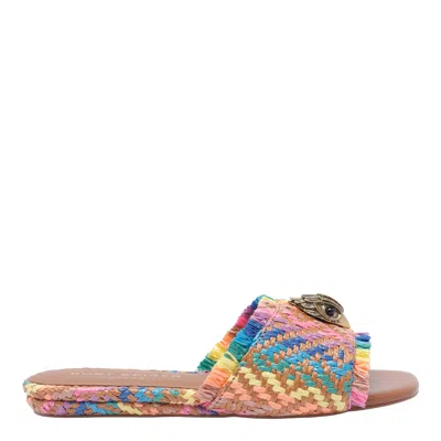 Kurt Geiger Kensington Flat Sandals In Brown