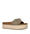 Kurt Geiger Kensington Flatform Sandals In Beige