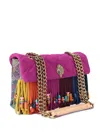 Kurt Geiger London Kensington Leather Fringe Crossbody Bag In Multi