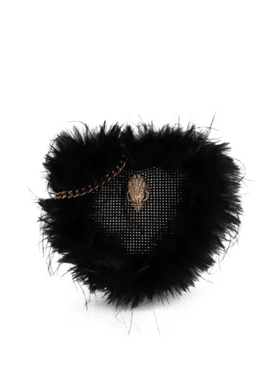 Kurt Geiger Kensington Heart Chain-strap Cross Body Bag In Black