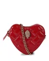 Kurt Geiger Kensington Heart Shape Crossbody In Red