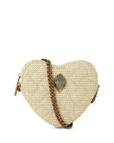 Kurt Geiger Kensington Heart Crossbody In Dark Beige