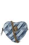 KURT GEIGER KENSINGTON HEART DENIM CROSSBODY BAG