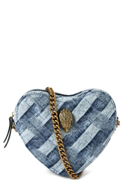 Kurt Geiger Kensington Heart Crossbody In Navy