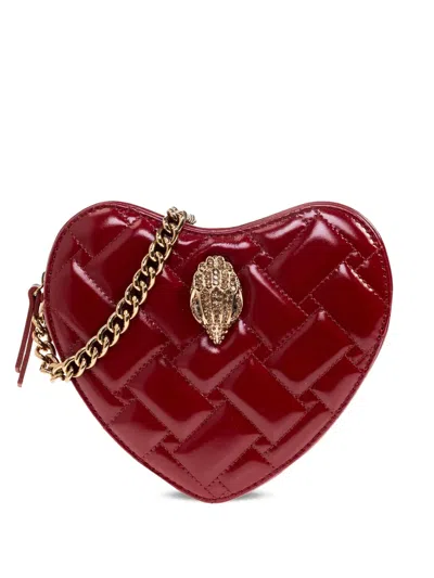 Kurt Geiger Kensington Heart Quilted Cross Body Bag In Red