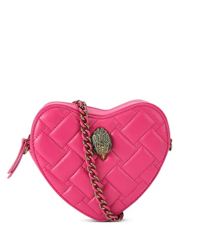Kurt Geiger Kensington Heart Shape Crossbody In Pink