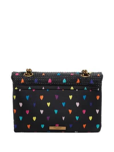 Kurt Geiger Kensington Heart Shoulder Bag In Black