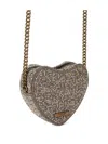 Kurt Geiger Kensington Heart Shoulder Bag In Neutral