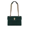 Kurt Geiger London Kensington Large Green Shoulder Bag In Green