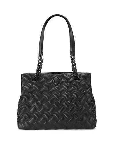 Kurt Geiger Womens Black Kensington Quilted Leather Tote Bag