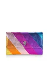 Kurt Geiger London Rainbow Metallic Leather Belt Bag In Metallic Multi