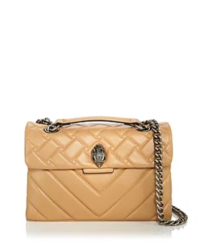 Kurt Geiger Kensington Leather Shoulder Bag In Camel