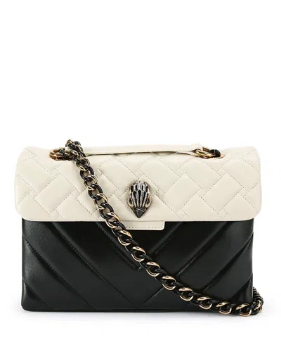 Kurt Geiger Kensington Leather Shoulder Bag In Gray
