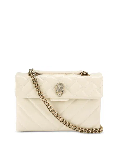 Kurt Geiger Kensington Leather Shoulder Bag In Neutral