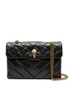 Kurt Geiger Kensington Leather Shoulder Bag In Schwarz