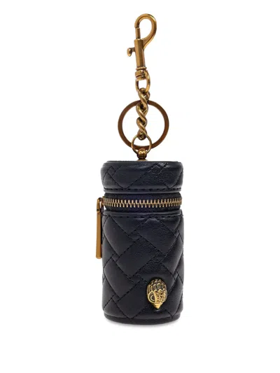 Kurt Geiger Kensington Lipstick Case Quilted Charm In Black
