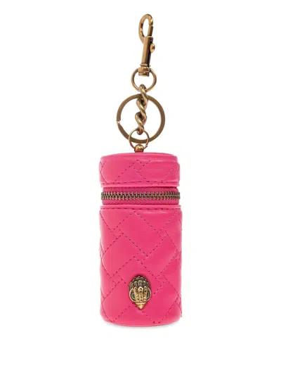 Kurt Geiger Kensington Lipstick Case Quilted Charm In Pink