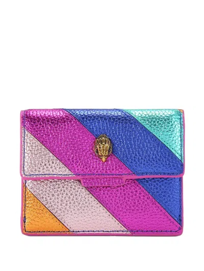 Kurt Geiger Kensington Metallic Striped Wallet In Multi