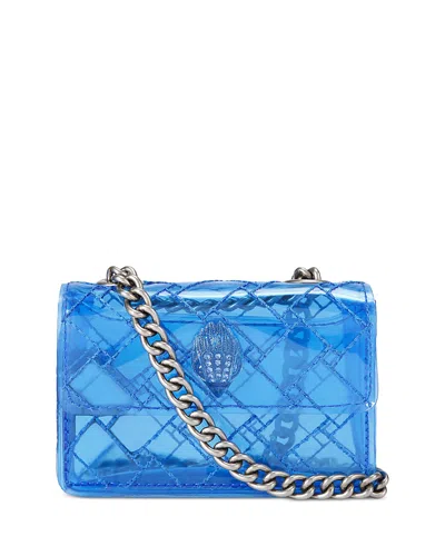 Kurt Geiger Kensington Micro Vinyl Shoulder Bag In Blue