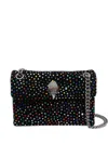 Kurt Geiger Mini Velvet Kensington Crossbody Bag In Black