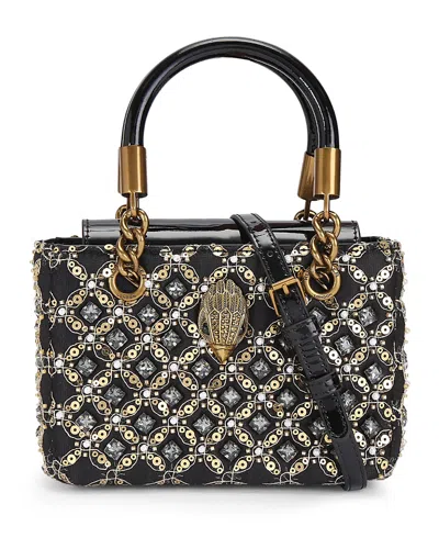 Kurt Geiger Kensington Mini Embellished Crossbody Tote In Gray