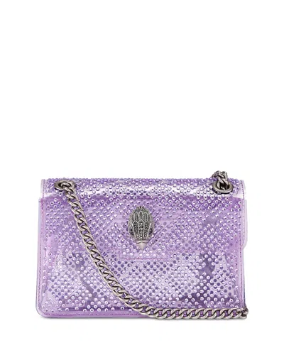 Kurt Geiger Kensington Mini Translucent Vinyl Convertible Crossbody In Purple