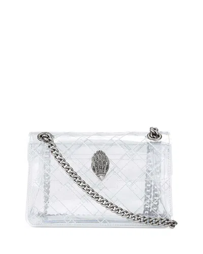 Kurt Geiger Kensington Mini Vinyl Crossbody In Blue