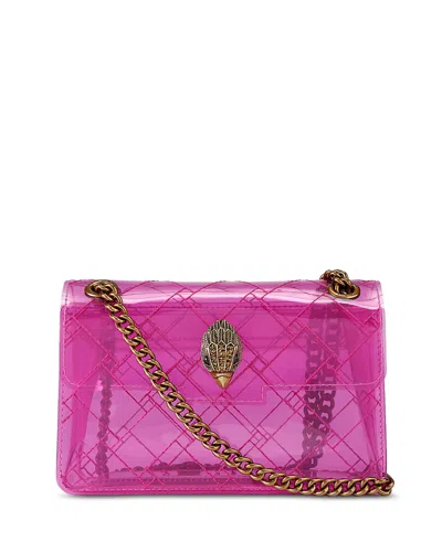 Kurt Geiger Kensington Mini Vinyl Crossbody In Pink