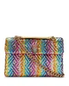 Kurt Geiger London Kensington Woven Faux Leather Convertible Shoulder Bag In Open Miscellaneous
