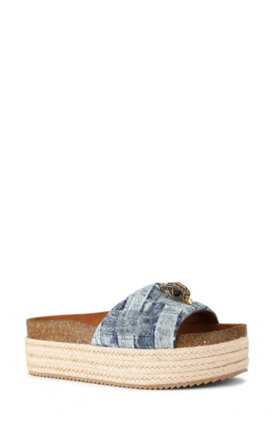 Kurt Geiger Kensington Platform Sandal In Navy