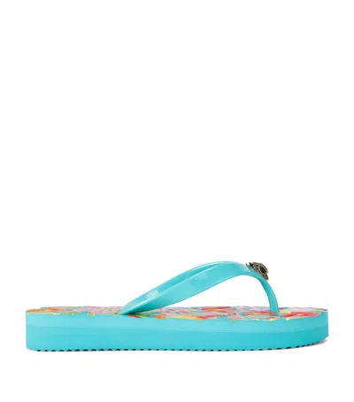 Kurt Geiger Kensington Q Flip Flops In Turq Other