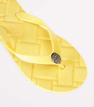 Kurt Geiger Kensington Q Flip Flops In Yellow