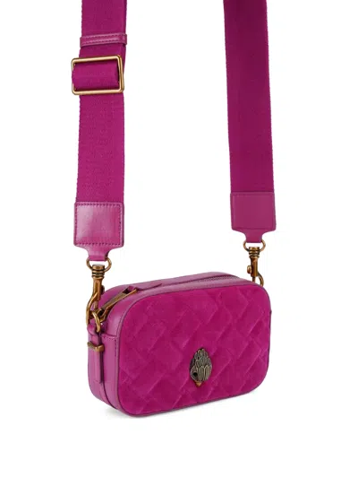 Kurt Geiger Kensington Quilted Bird-embellished Camera Bag In Pink