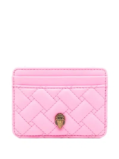 Kurt Geiger Kensington Quilted Card Holder In Pink