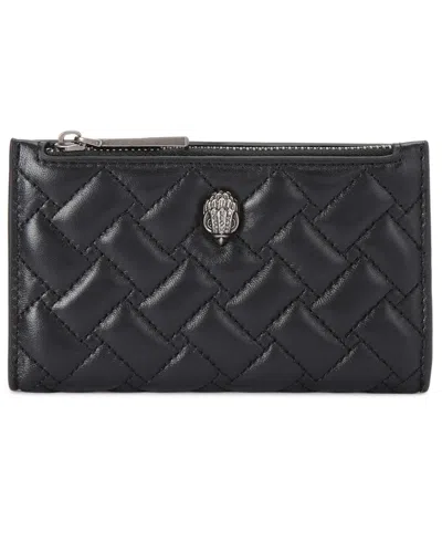 Kurt Geiger Kensington Quilted Leather Bifold Wallet In Charcoal