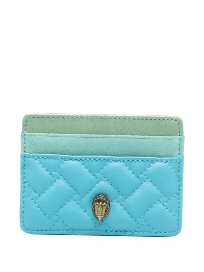 Kurt Geiger Kensington Quilted Leather Card Holder In Blue