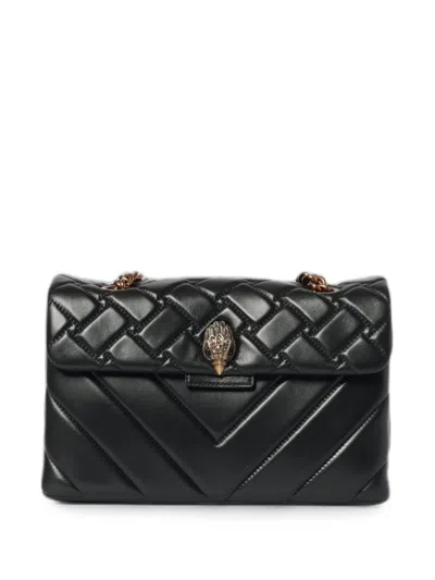 Kurt Geiger Kensington Quilted Leather Shoulder Bag In Black