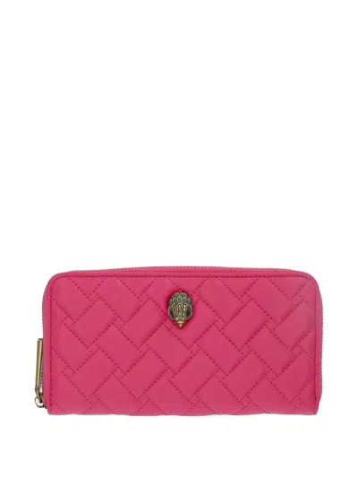 Kurt Geiger Kensington Quilted Wallet In Burgundy