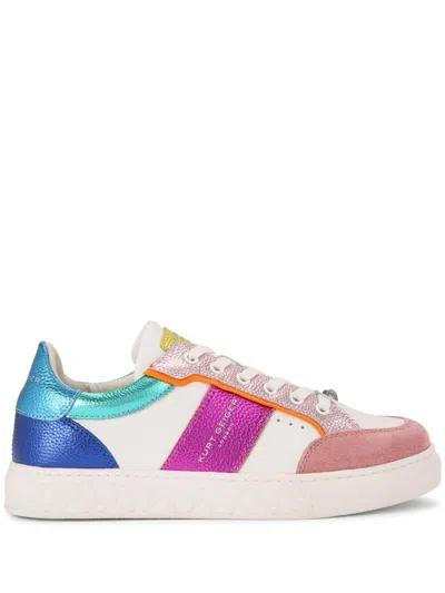 Kurt Geiger Leather Kensington Slim Cupsole Sneakers In Mult/other