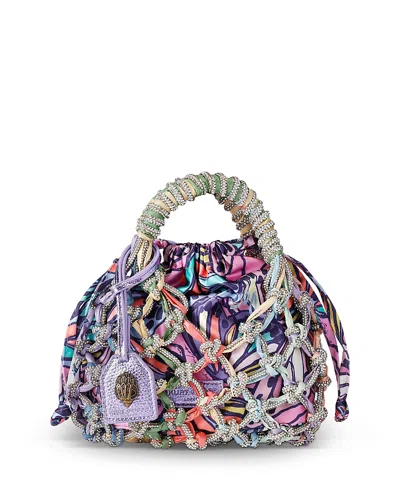 Kurt Geiger Kensington Small Macrame Bucket Bag In Multi