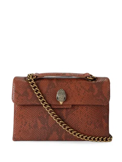 Kurt Geiger Kensington Snake-effect Shoulder Bag In Animal Print