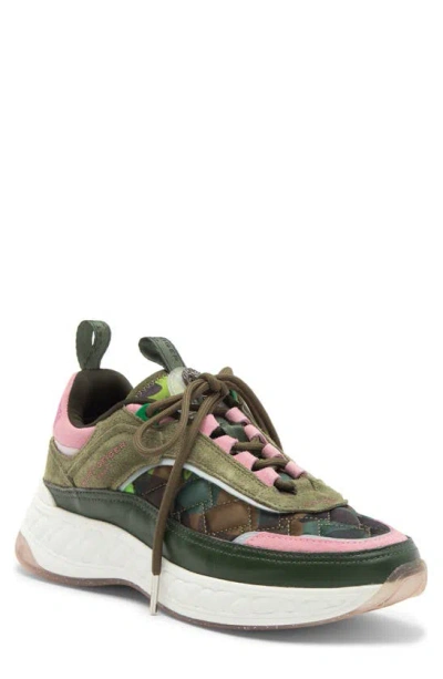 Kurt Geiger Kensington Sneaker In Green Comb