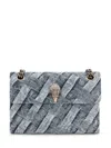 Kurt Geiger Kensington Medium Soft Crossbody In Denim